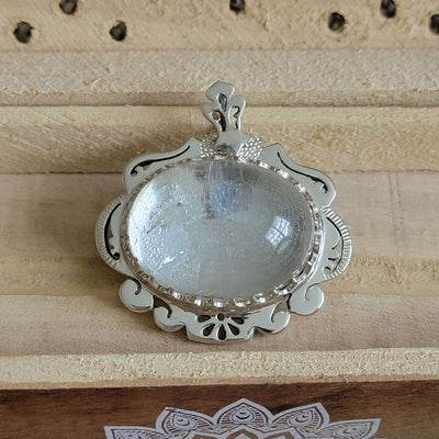 Surah Yaseen Micro Hand Engraved on Dur E Najaf (Quartz) Stone Pendant - AlAliGems