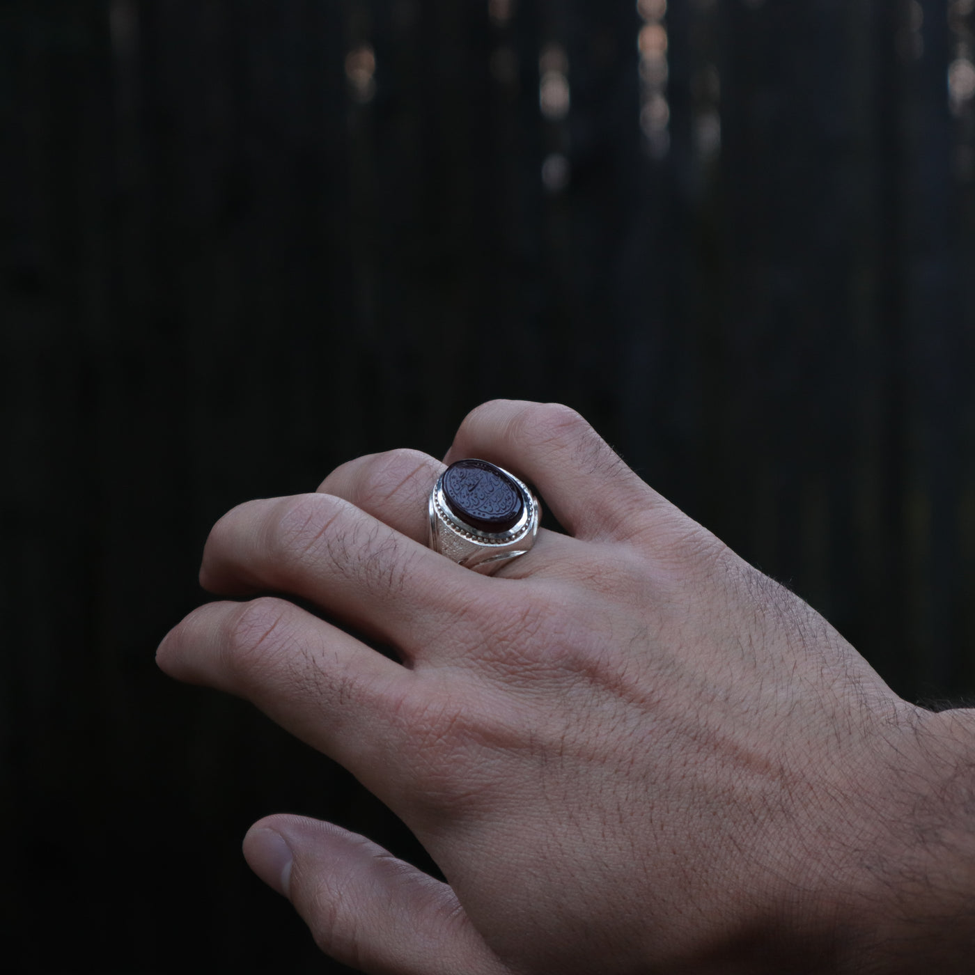 YEMENI RED AQEEQ STERLING SILVER RING FOR MEN | US RING SIZE 10.5 - AlAliGems