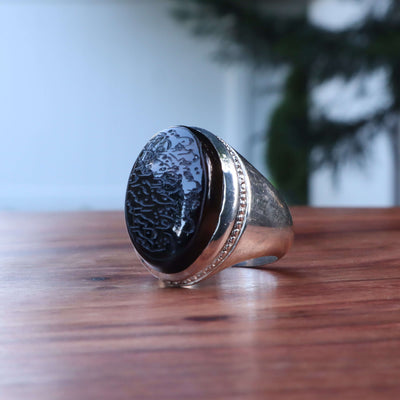 HANDMADE SILVER HADEED E CHINI RING | US SIZE 12 - AlAliGems
