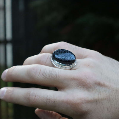 HANDMADE SILVER HADEED E CHINI RING | US SIZE 12 - AlAliGems