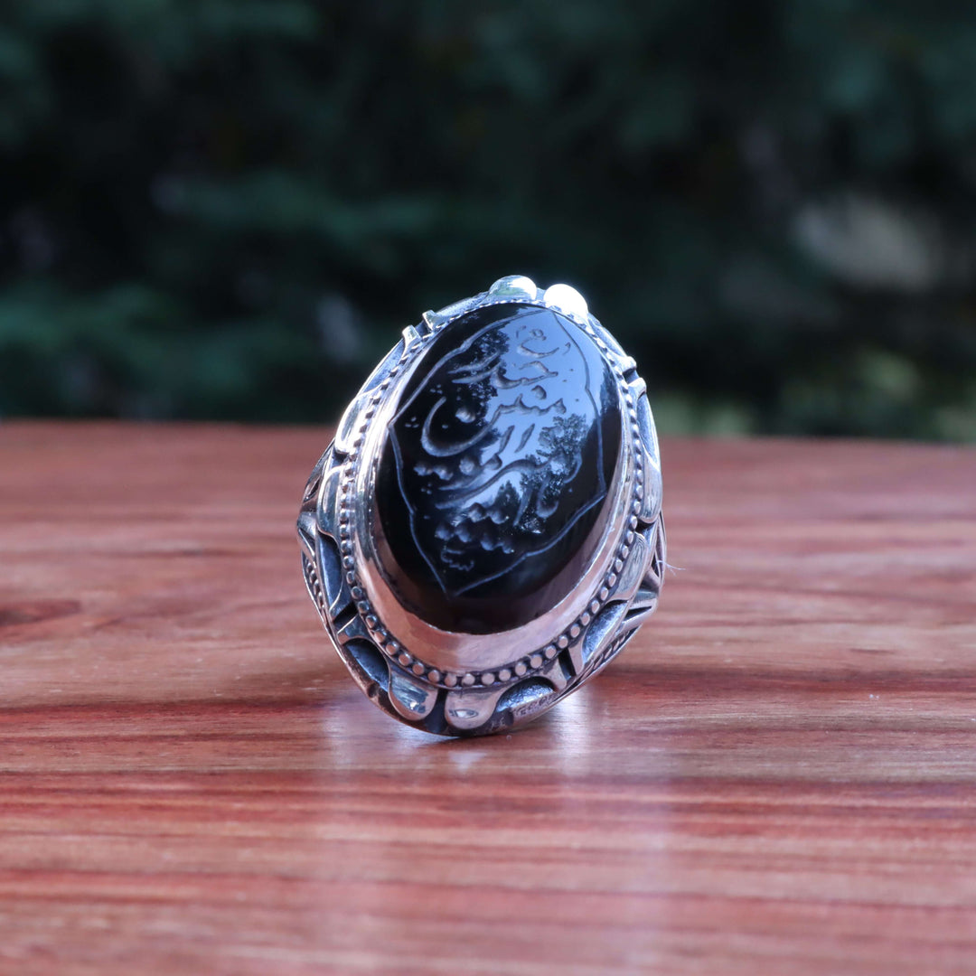 HANDMADE SILVER HADEED E CHINI RING | US SIZE 11 - AlAliGems