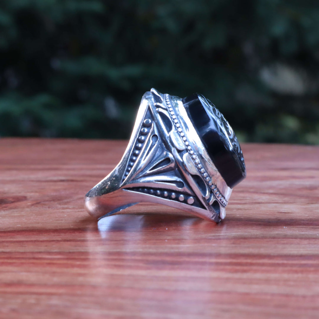 HANDMADE SILVER HADEED E CHINI RING | US SIZE 11 - AlAliGems