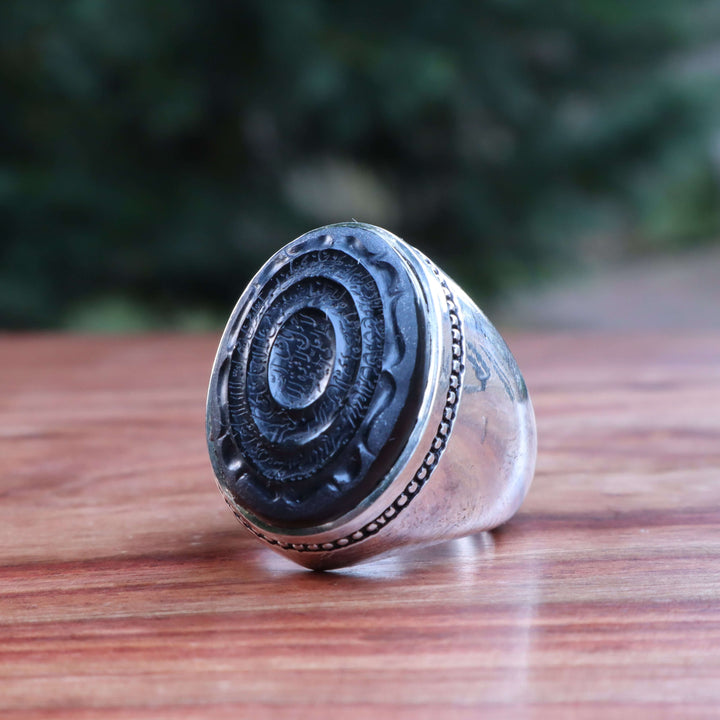 HANDMADE SILVER HADEED E CHINI RING | US SIZE 10 - AlAliGems