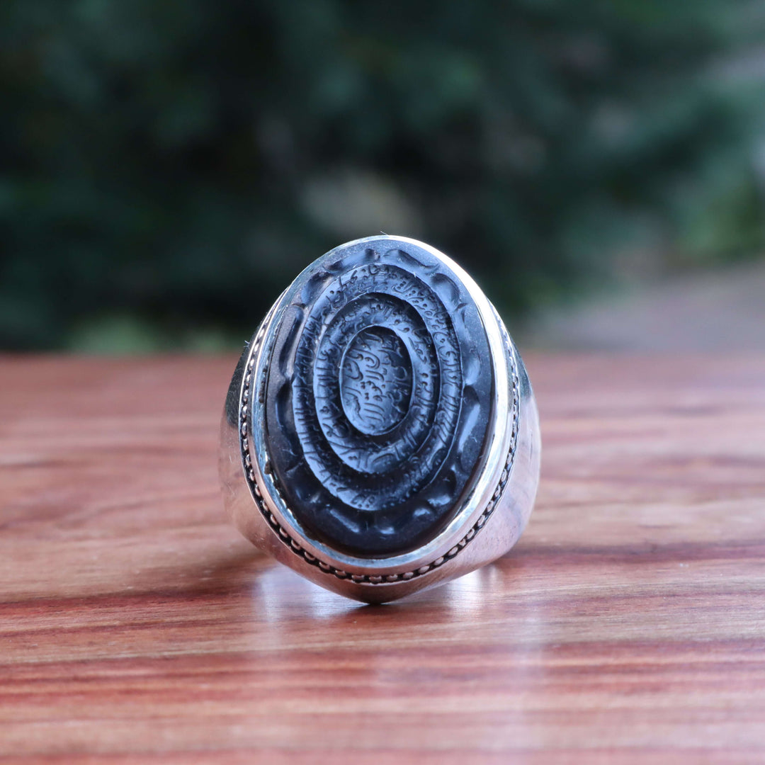 HANDMADE SILVER HADEED E CHINI RING | US SIZE 10 - AlAliGems