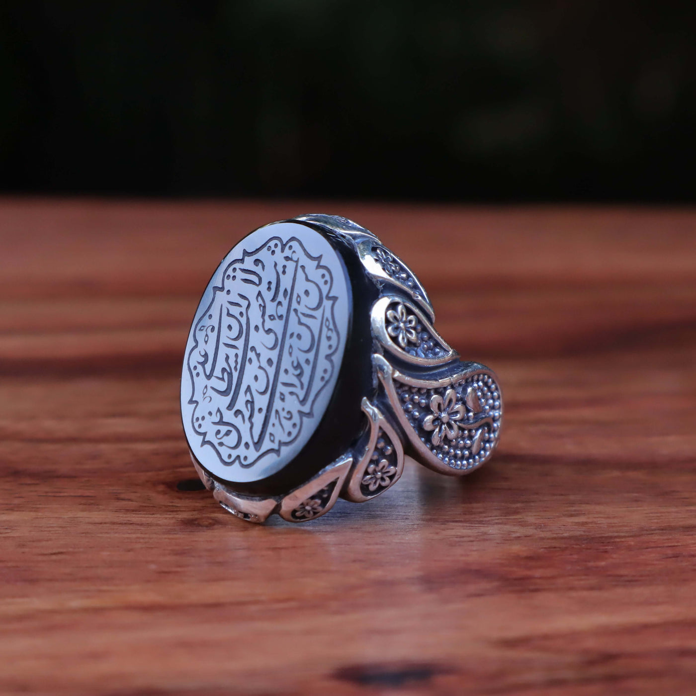 HANDMADE SILVER HADEED E CHINI RING | US SIZE 9.5 - AlAliGems
