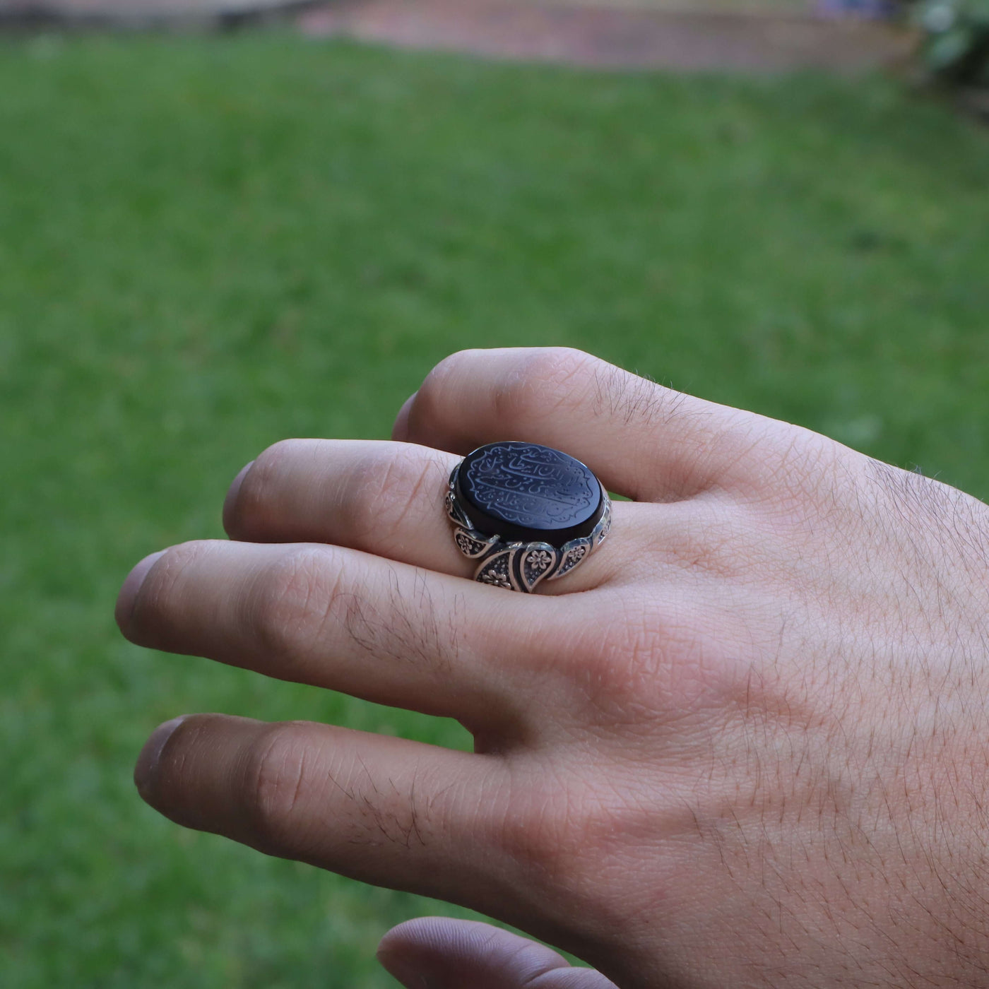 HANDMADE SILVER HADEED E CHINI RING | US SIZE 9.5 - AlAliGems