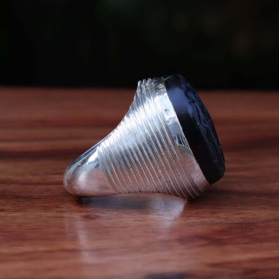 HANDMADE SILVER HADEED E CHINI RING | US SIZE 10 - AlAliGems