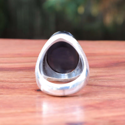 HANDMADE SILVER HADEED E CHINI RING | US SIZE 10 - AlAliGems