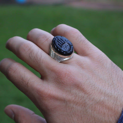 HANDMADE SILVER HADEED E CHINI RING | US SIZE 10 - AlAliGems