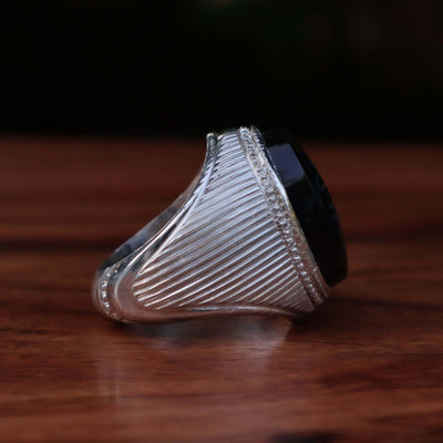 HANDMADE SILVER HADEED E CHINI RING | US SIZE 10 - AlAliGems