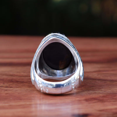 HANDMADE SILVER HADEED E CHINI RING | US SIZE 10 - AlAliGems