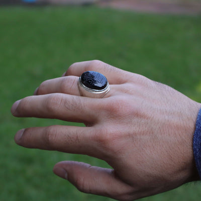 HANDMADE SILVER HADEED E CHINI RING | US SIZE 10 - AlAliGems