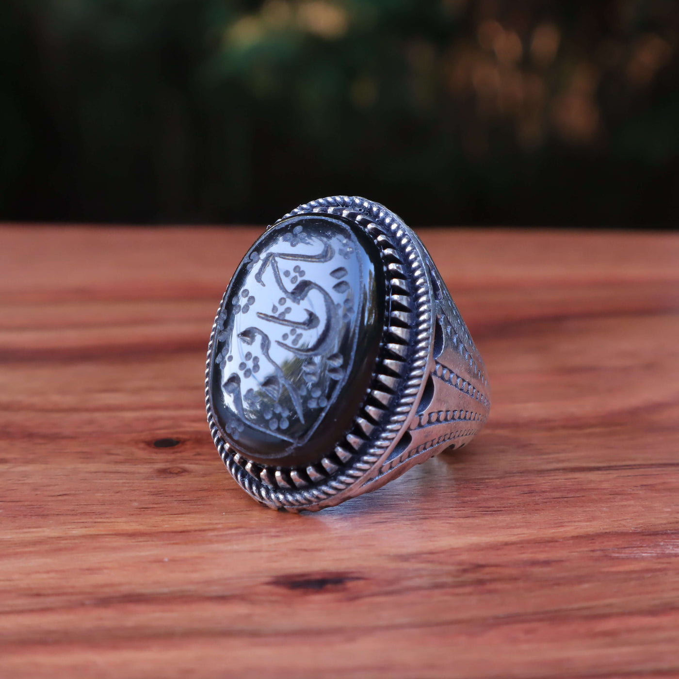 HANDMADE SILVER HADEED E CHINI RING | US SIZE 10 - AlAliGems
