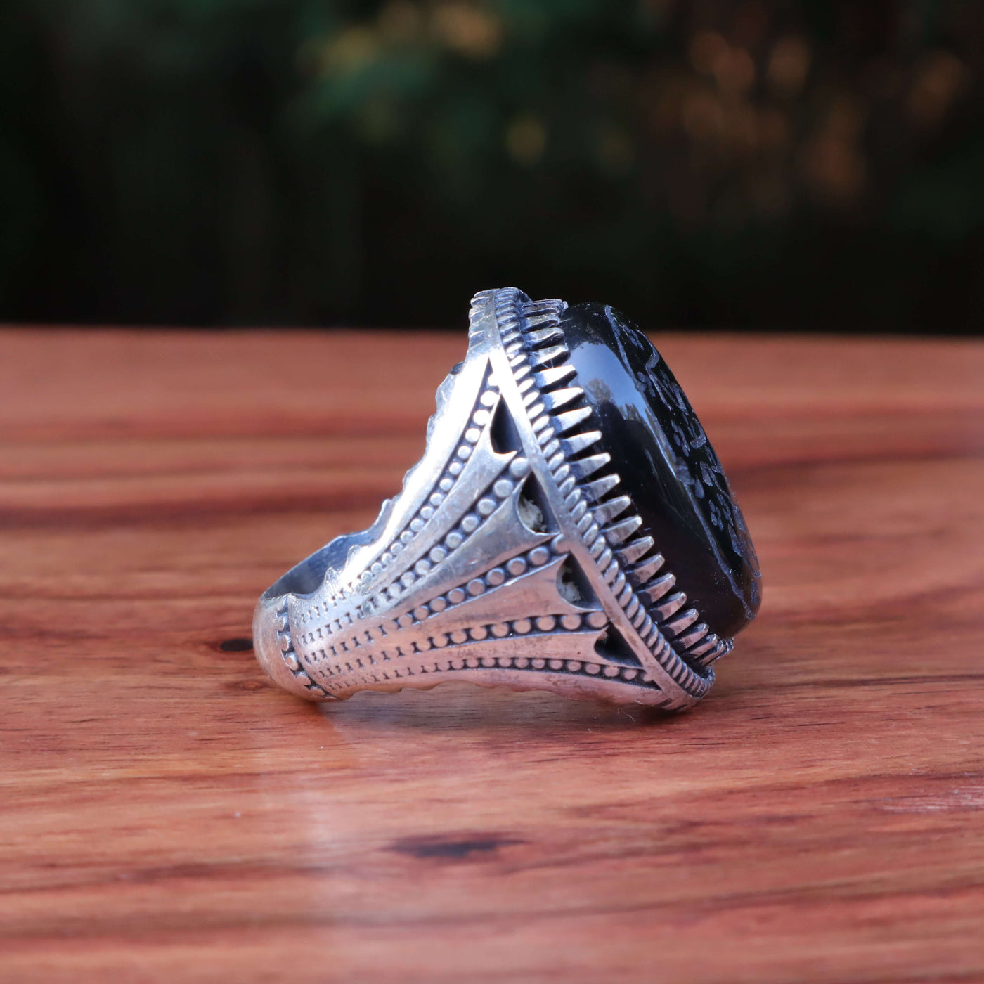 HANDMADE SILVER HADEED E CHINI RING | US SIZE 10 - AlAliGems