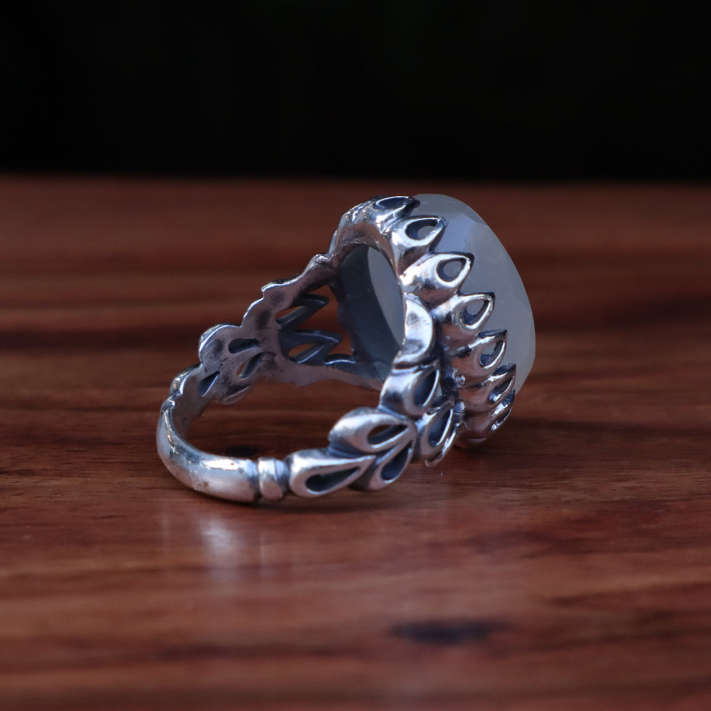 YEMENI AQEEQ STERLING SILVER RING FOR MEN | US RING SIZE 10 - AlAliGems
