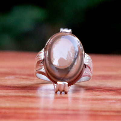 Yemeni Sulemani Aqeeq Ring | Sterling Silver 92.5 | US Size 10 - AlAliGems