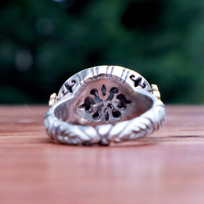 Yemeni Sulemani Aqeeq Ring | Sterling Silver 92.5 | US Size 9 - AlAliGems