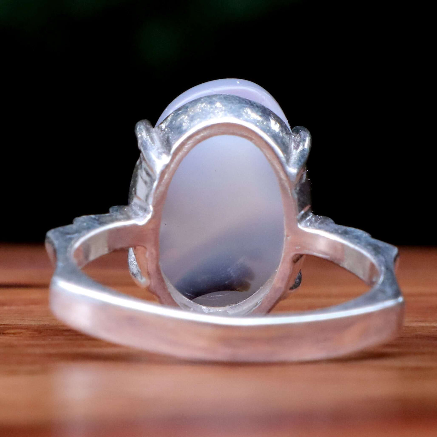 Shajari Akik Ring For Women | Natural Yemeni Aqeeq Ring For Ladies Sterling Silver | US Size 8 - AlAliGems
