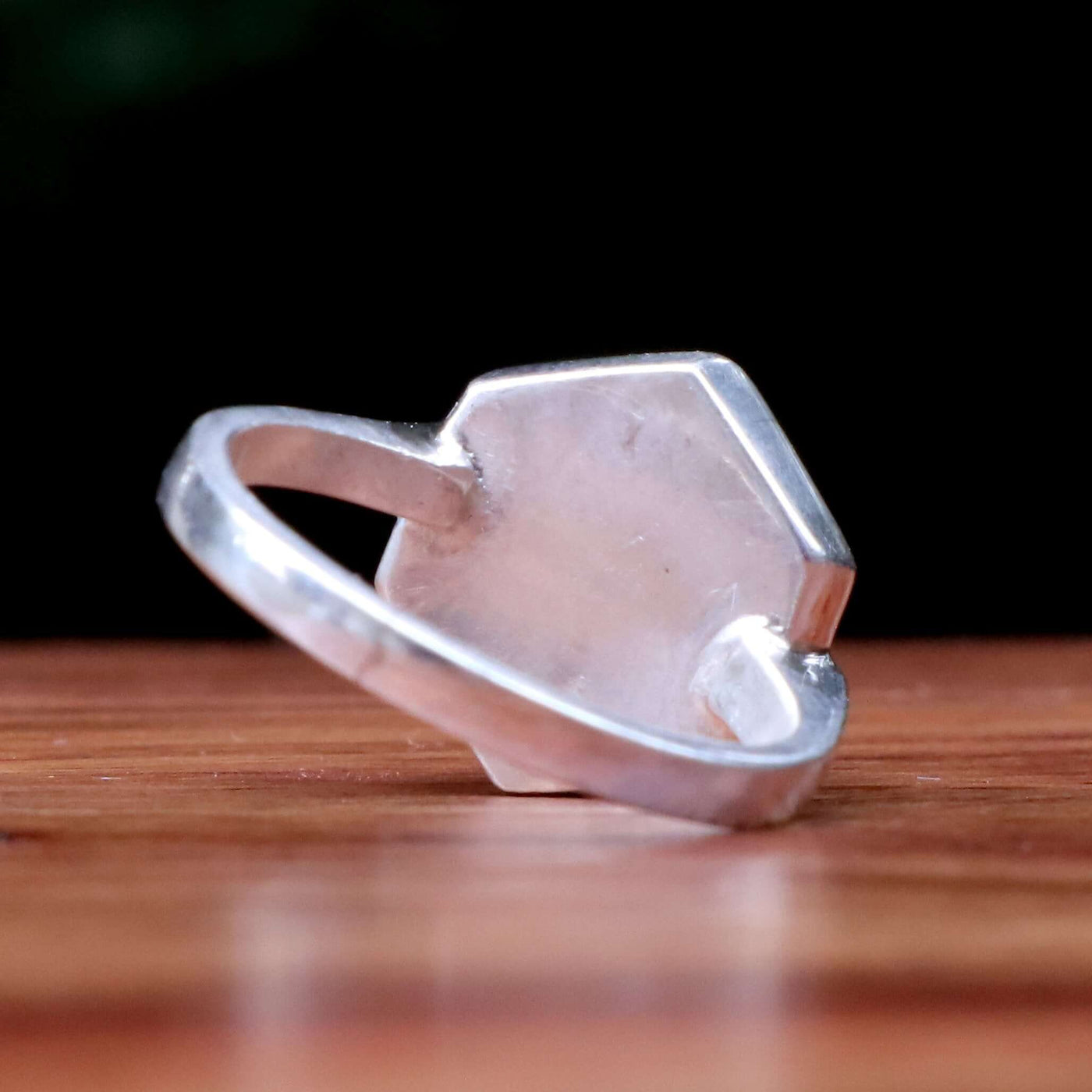 Diamond Cut Orange Yemeni Aqeeq Ring For Ladies | Handmade Silver Akik Stone Ring For Women | US Size 6.5 - AlAliGems