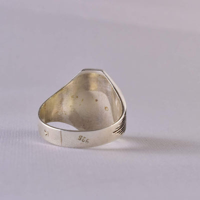 Black Aqeeq onyx aqeeq stone ring for men and women | Hirz Jawad | Yemeni Aqeeq Ring Size 10 - Al Ali Gems