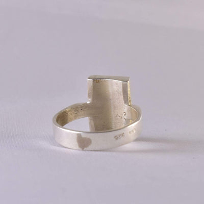 Black Aqeeq onyx aqeeq stone ring for women | Yemeni Aqeeq Ring Size 11 - Al Ali Gems