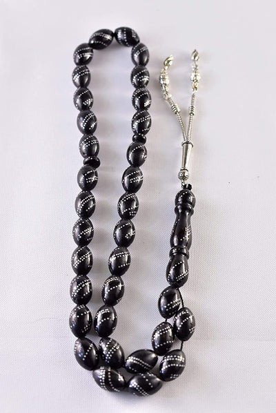 Black Coral 33 Beads | مسبحة يسر Genuine Yusr Tasbih Yusr Beads Yusur Tasbih Yusur Beads - Al Ali Gems