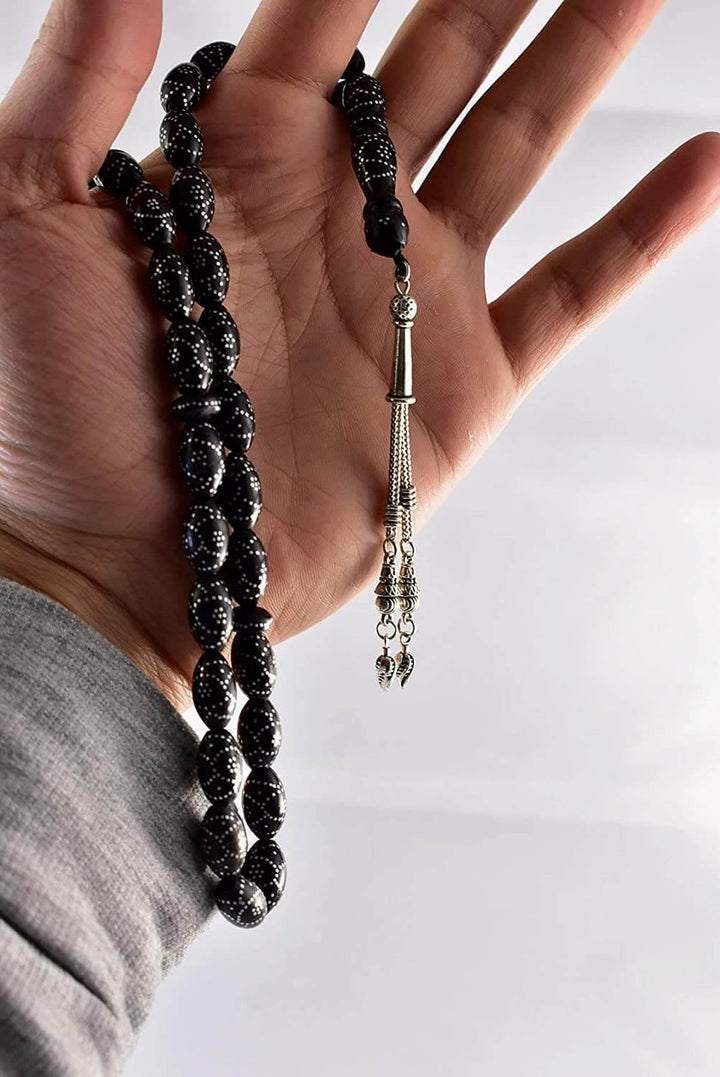 Black Coral 33 Beads | مسبحة يسر Genuine Yusr Tasbih Yusr Beads Yusur Tasbih Yusur Beads - Al Ali Gems