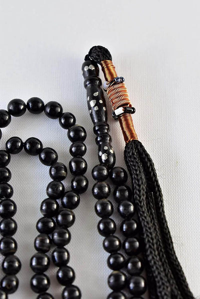 Black Coral 99 Beads | مسبحة يسر Genuine Yusr Tasbih Yusr Beads Yusur Tasbih Yusur Beads - Al Ali Gems