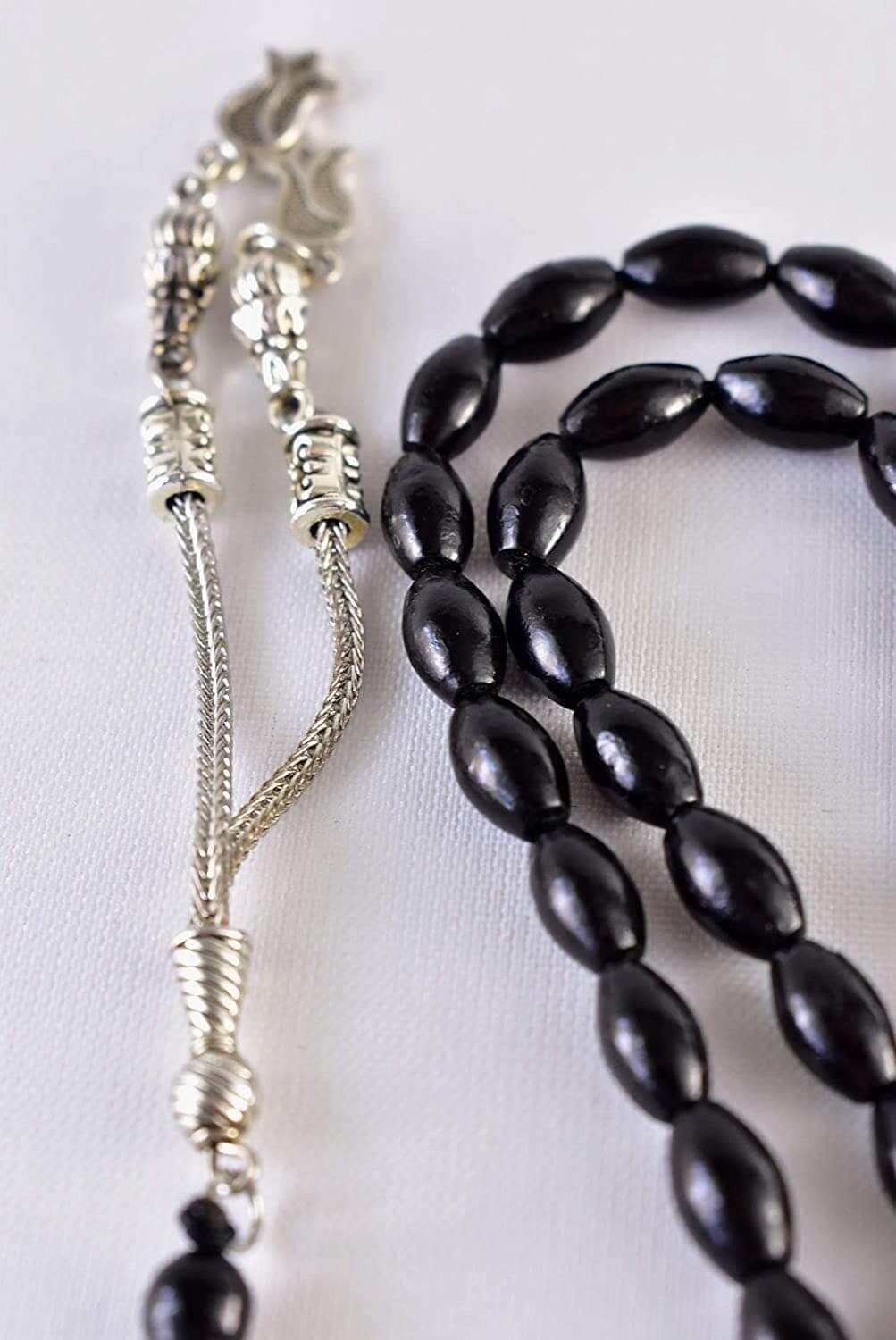 Black Coral 99 Beads | مسبحة يسر Genuine Yusr Tasbih Yusr Beads Yusur Tasbih Yusur Beads - Al Ali Gems