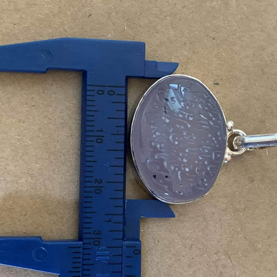 Blue Akik Pendant for men and women | S925K | Blue Yemeni Aqeeq Stone Pendant | Blue Aqeeq Yemeni | AlAliGems - Al Ali Gems