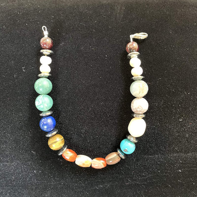 Crystal Cocktail Natural Beads | Aqeeq - Feroza - Hadeed Sini - Tiger Eye | AlAliGems Aqeeq Bracelet - Al Ali Gems