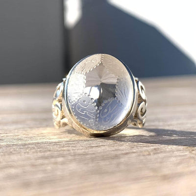 Dur e Najaf Ring Silver | خاتم در النجف الاصلي | AlAliGems | Genuine Dur E Najaf Stone Ring | Engraved Ahlulbayt Names Size 10.75 - Al Ali Gems