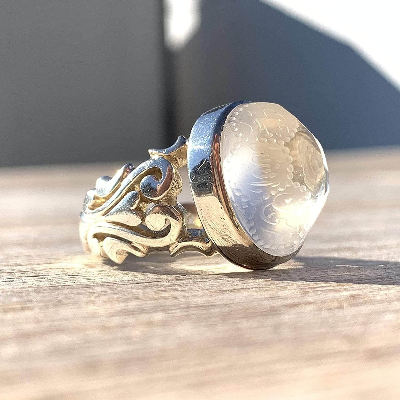 Dur e Najaf Ring Silver | خاتم در النجف الاصلي | AlAliGems | Genuine Dur E Najaf Stone Ring | Engraved Ahlulbayt Names Size 10.75 - Al Ali Gems
