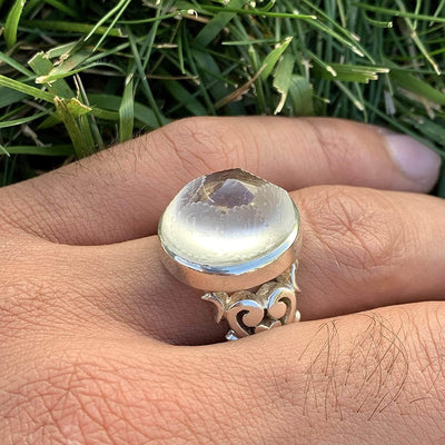 Dur e Najaf Ring Silver | خاتم در النجف الاصلي | AlAliGems | Genuine Dur E Najaf Stone Ring | Engraved Ahlulbayt Names Size 10.75 - Al Ali Gems