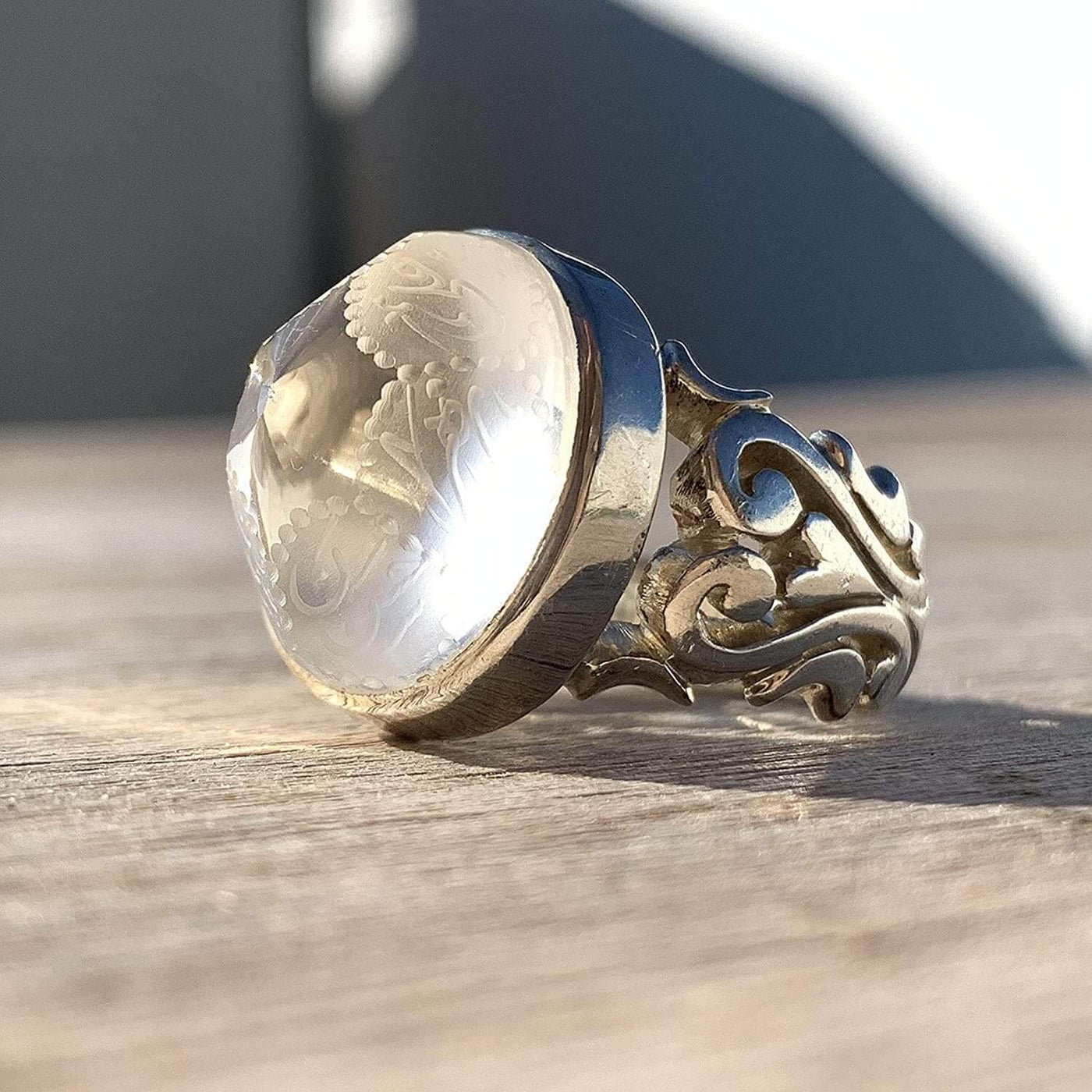 Dur e Najaf Ring Silver | خاتم در النجف الاصلي | AlAliGems | Genuine Dur E Najaf Stone Ring | Engraved Ahlulbayt Names Size 10.75 - Al Ali Gems