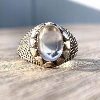 Dur e Najaf Ring Silver | خاتم در النجف الاصلي | AlAliGems | Genuine Dur E Najaf Stone Ring | Silver 925 Size 10 - Al Ali Gems