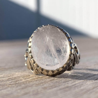 Dur e Najaf Ring Silver | خاتم در النجف الاصلي | AlAliGems | Genuine Dur E Najaf Stone Ring | Silver 925 Size 10 - Al Ali Gems
