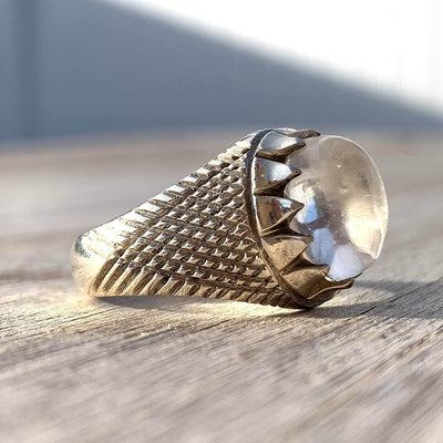 Dur e Najaf Ring Silver | خاتم در النجف الاصلي | AlAliGems | Genuine Dur E Najaf Stone Ring | Silver 925 Size 10 - Al Ali Gems