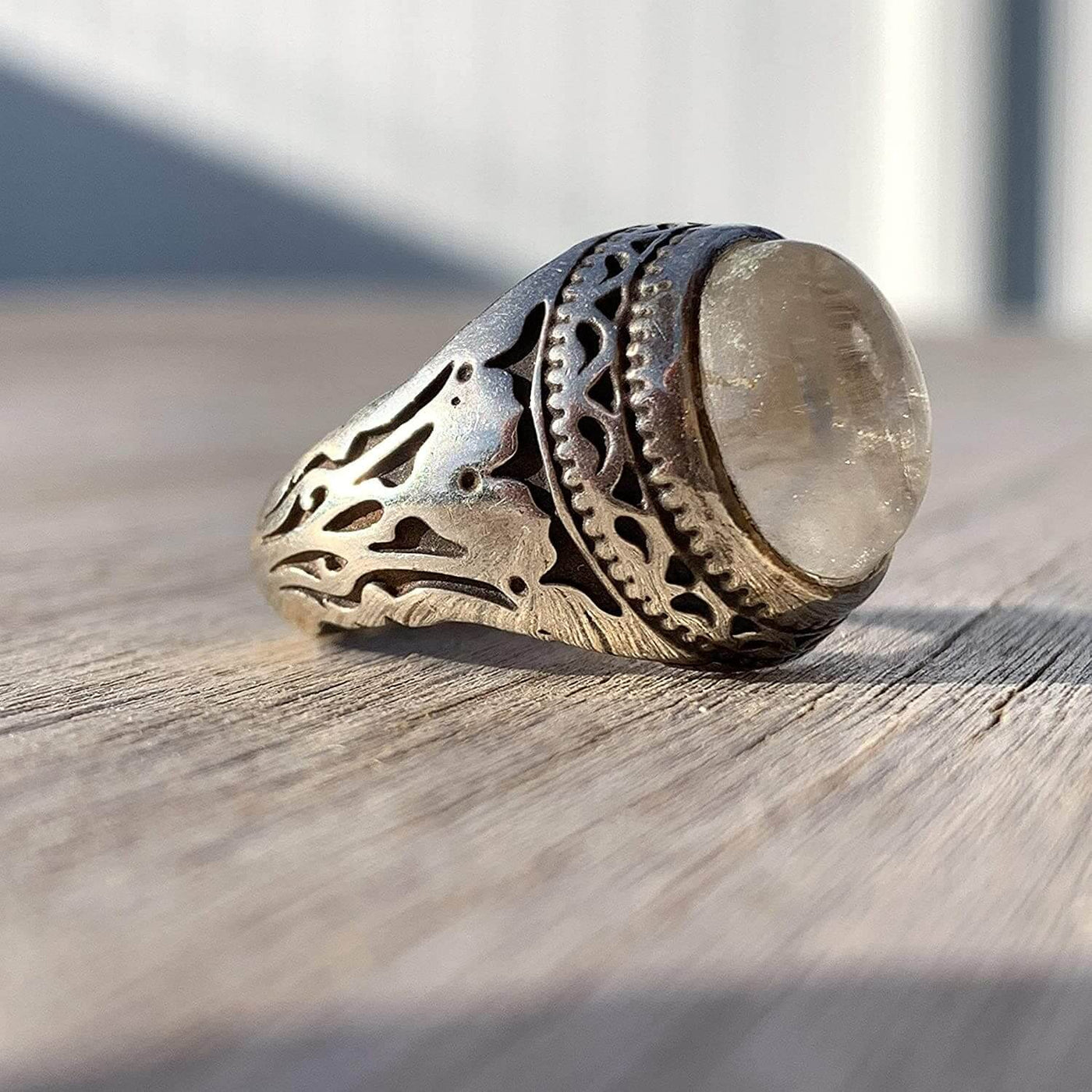 Dur e Najaf Ring Silver | خاتم در النجف الاصلي | AlAliGems | Genuine Dur E Najaf Stone Ring | Silver 925 Size 10.25 - Al Ali Gems