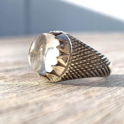 Dur e Najaf Ring Silver | خاتم در النجف الاصلي | AlAliGems | Genuine Dur E Najaf Stone Ring | Silver 925 Size 10 - Al Ali Gems