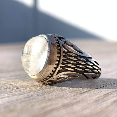 Dur e Najaf Ring Silver | خاتم در النجف الاصلي | AlAliGems | Genuine Dur E Najaf Stone Ring | Silver 925 Size 10 - Al Ali Gems