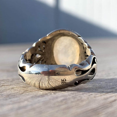 Dur e Najaf Ring Silver | خاتم در النجف الاصلي | AlAliGems | Genuine Dur E Najaf Stone Ring | Silver 925 Size 11.5 - Al Ali Gems