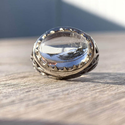 Dur e Najaf Ring Silver | خاتم در النجف الاصلي | AlAliGems | Genuine Dur E Najaf Stone Ring | Silver 925 Size 8 - Al Ali Gems