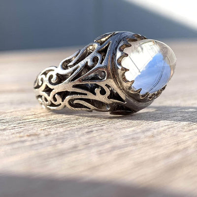 Dur e Najaf Ring Silver | خاتم در النجف الاصلي | AlAliGems | Genuine Dur E Najaf Stone Ring | Silver 925 Size 8 - Al Ali Gems