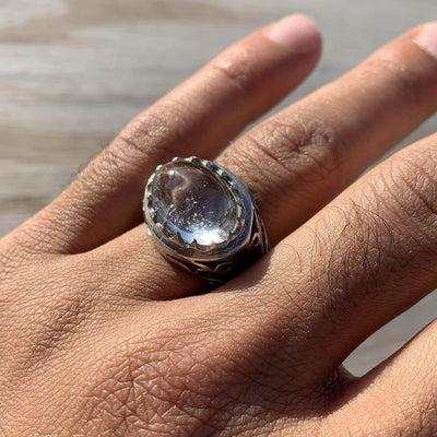 Dur e Najaf Ring Silver | خاتم در النجف الاصلي | AlAliGems | Genuine Dur E Najaf Stone Ring | Silver 925 Size 8 - Al Ali Gems