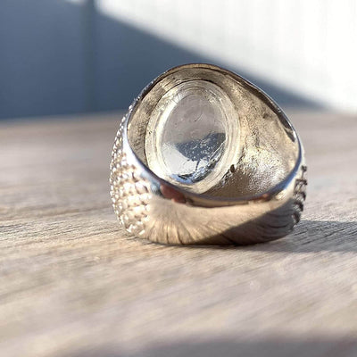 Dur e Najaf Ring Silver | خاتم در النجف الاصلي | AlAliGems | Genuine Dur E Najaf Stone Ring | Silver 925 Size 9 - Al Ali Gems