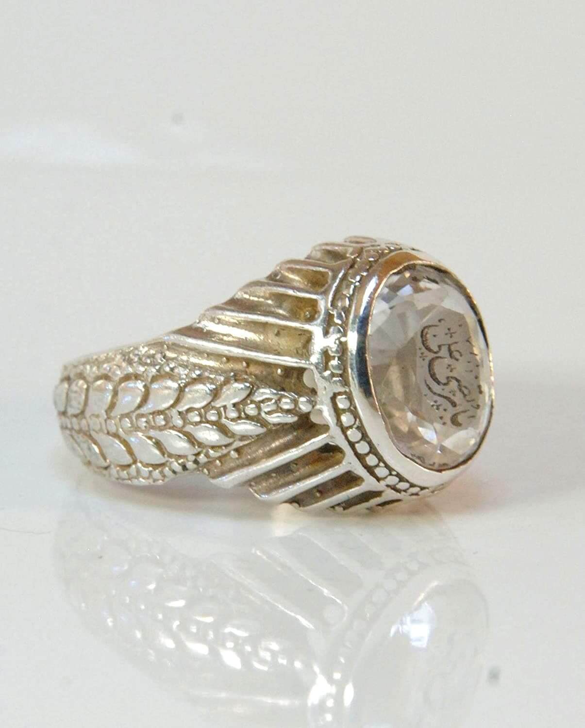 Dur e Najaf Ring Silver | خاتم در النجف الاصلي | AlAliGems | Genuine Dur E Najaf Stone Ring Size 10 - Al Ali Gems