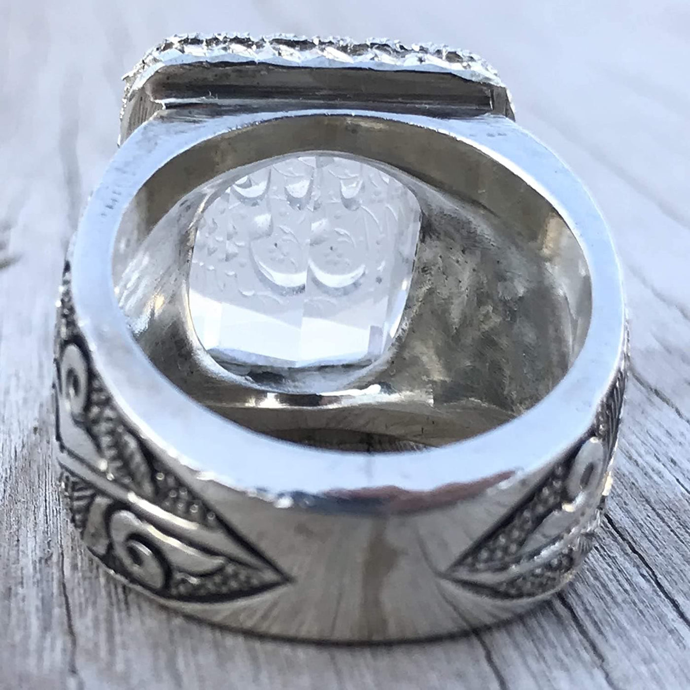 Dur e Najaf Ring Silver | خاتم در النجف الاصلي | AlAliGems | Genuine Dur E Najaf Stone Ring | Ya Ali Engraving Size 10 - Al Ali Gems
