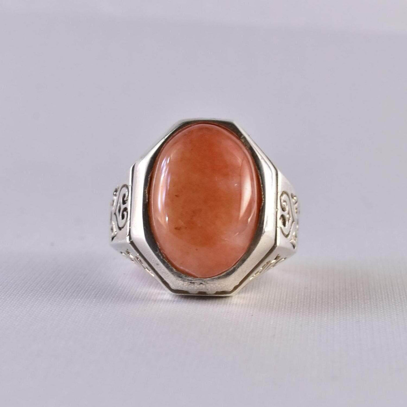 Dur e Najaf Ring Silver | خاتم در النجف الاصلي | AlAliGems | Red Dur Hussaini Stone Ring Size 11 - Al Ali Gems
