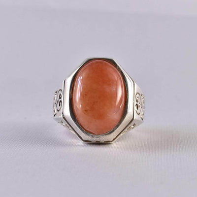 Dur e Najaf Ring Silver | خاتم در النجف الاصلي | AlAliGems | Red Dur Hussaini Stone Ring Size 11 - Al Ali Gems